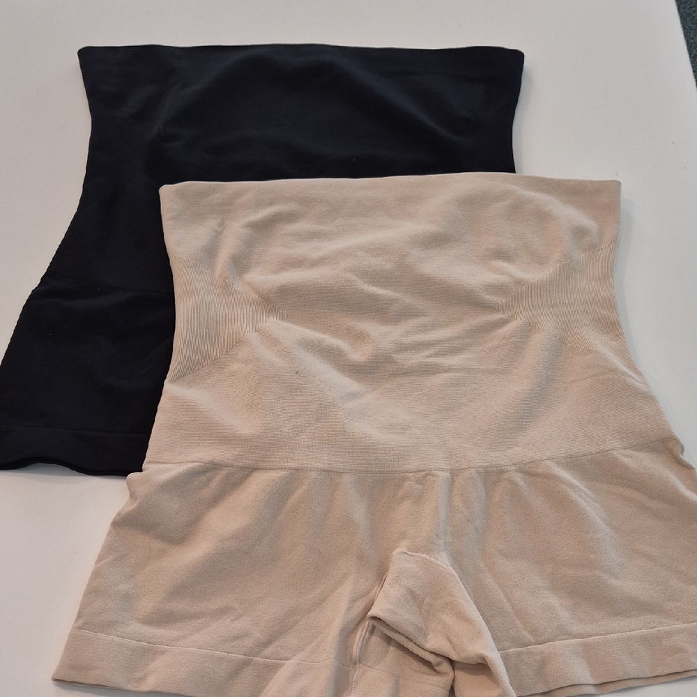 2 Pack Shapermint Black and Tan Shapewear Shorts XXXL